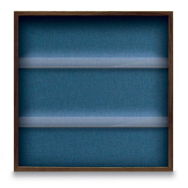 Outdoor Enclosed Combo Board, 48"x36", Satin Frame/Blue & Forbo